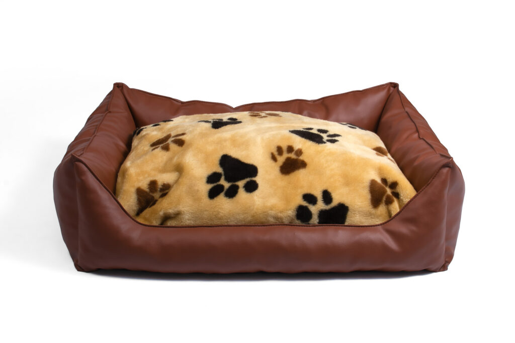 Diivan Original Fluffy Paw – Pruun + Beež käpajälg, 60x70x25cm