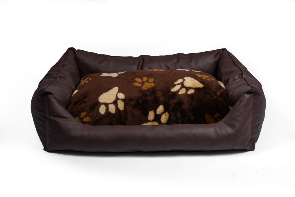 Diivan Original Fluffy Paw – T.pruun + Pruun käpajälg, 45x60x25cm